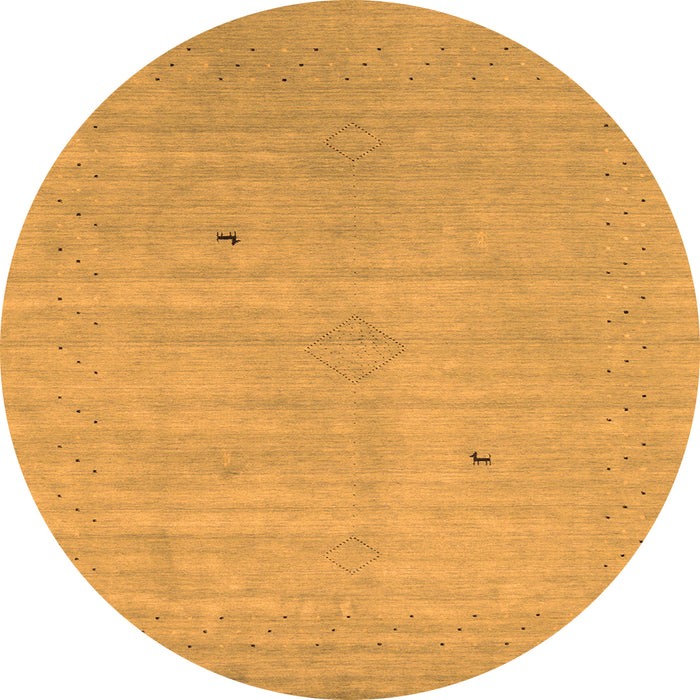 Square Abstract Orange Contemporary Rug, con2490org