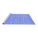 Sideview of Machine Washable Abstract Blue Contemporary Rug, wshcon2490blu