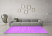 Machine Washable Abstract Pink Contemporary Rug in a Living Room, wshcon2490pnk