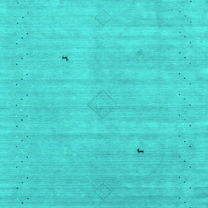 Machine Washable Abstract Turquoise Contemporary Area Rugs, wshcon2490turq