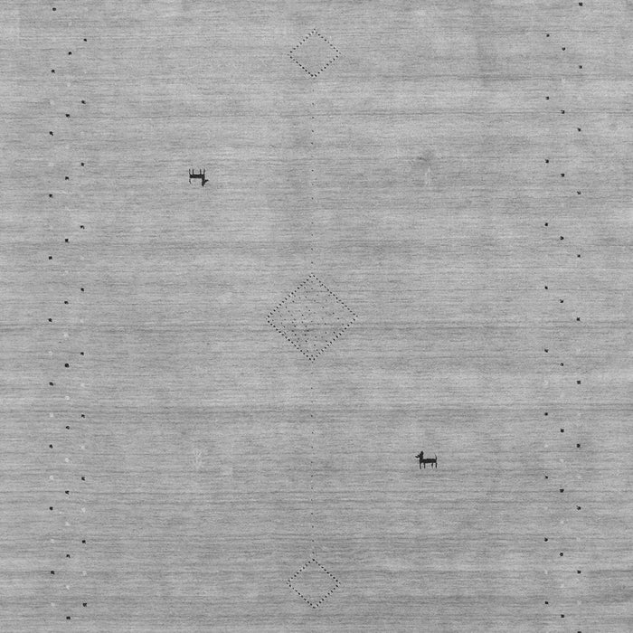 Serging Thickness of Machine Washable Abstract Gray Contemporary Rug, wshcon2490gry