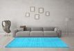 Machine Washable Abstract Light Blue Contemporary Rug in a Living Room, wshcon2490lblu