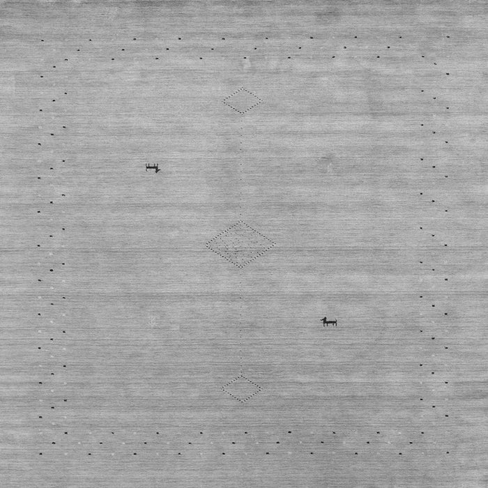 Round Machine Washable Abstract Gray Contemporary Rug, wshcon2490gry