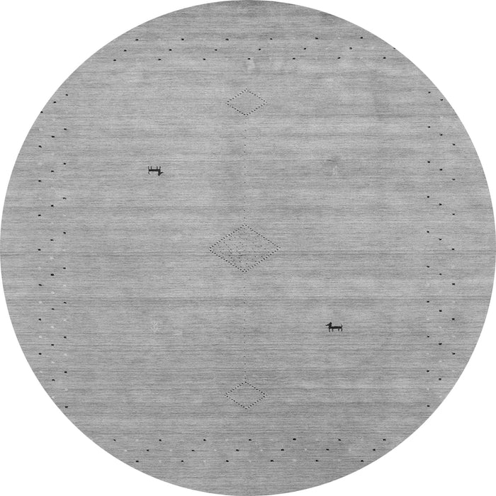 Square Abstract Gray Contemporary Rug, con2490gry