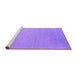 Sideview of Machine Washable Abstract Purple Contemporary Area Rugs, wshcon2491pur