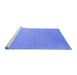 Sideview of Machine Washable Abstract Blue Contemporary Rug, wshcon2491blu