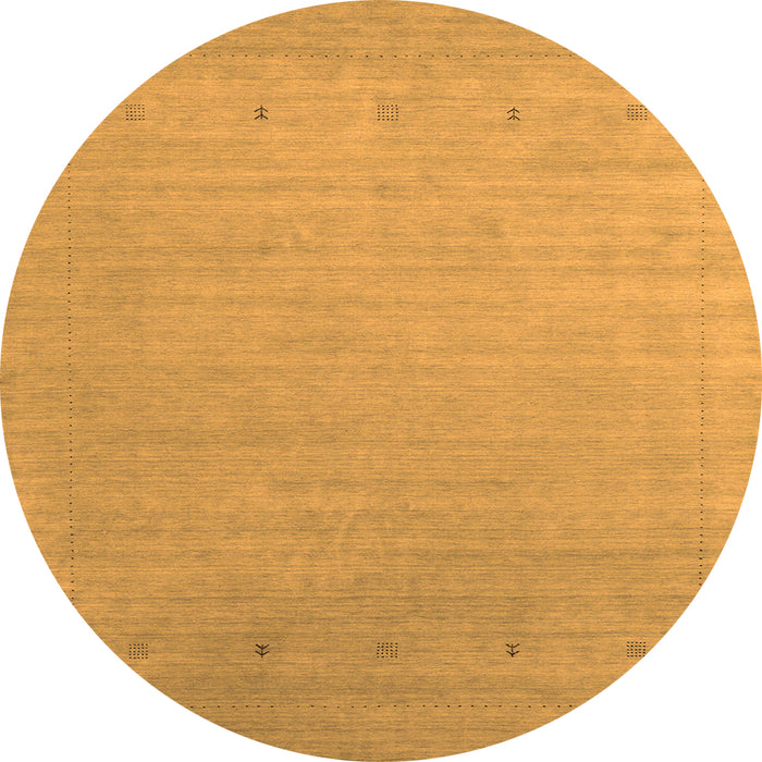 Square Abstract Orange Contemporary Rug, con2491org