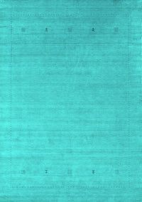 Abstract Turquoise Contemporary Rug, con2491turq