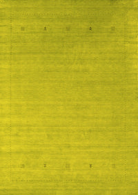 Abstract Yellow Contemporary Rug, con2491yw