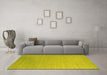 Machine Washable Abstract Yellow Contemporary Rug in a Living Room, wshcon2491yw