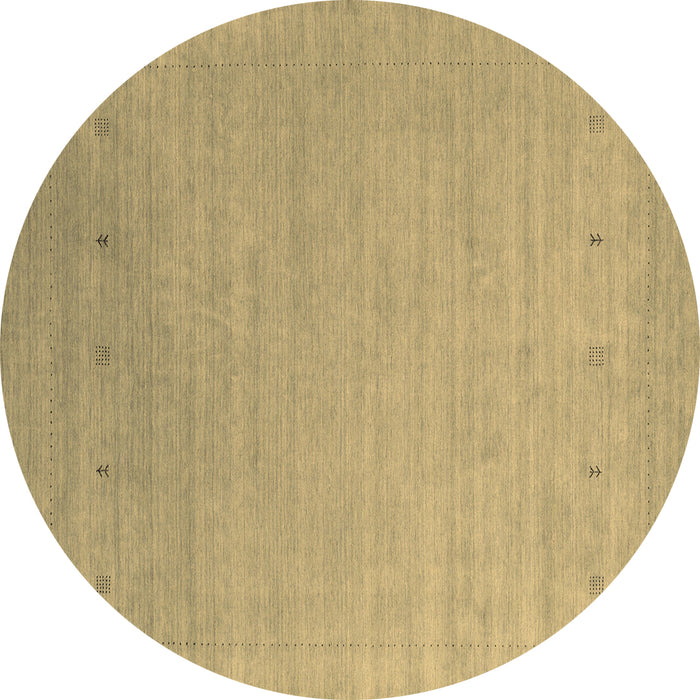Round Abstract Brown Contemporary Rug, con2491brn
