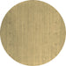 Round Abstract Brown Contemporary Rug, con2491brn