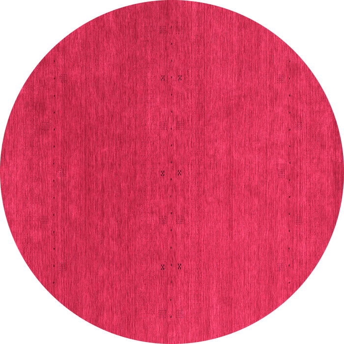 Round Abstract Pink Contemporary Rug, con2492pnk
