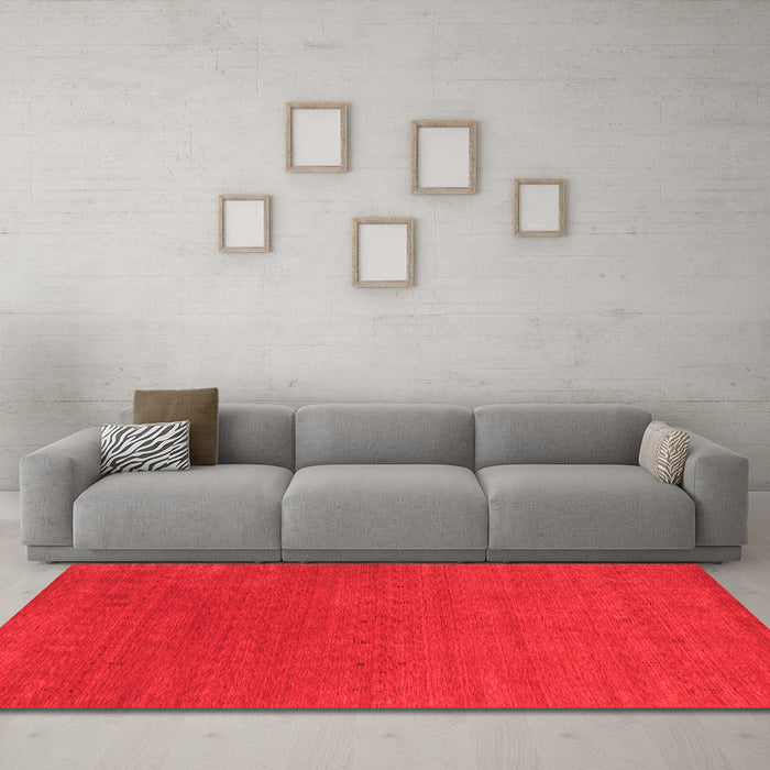 Contemporary Red Washable Rugs