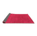 Sideview of Abstract Pink Contemporary Rug, con2492pnk