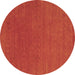 Round Abstract Brown Contemporary Rug, con2492brn