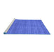 Sideview of Machine Washable Abstract Blue Contemporary Rug, wshcon2493blu