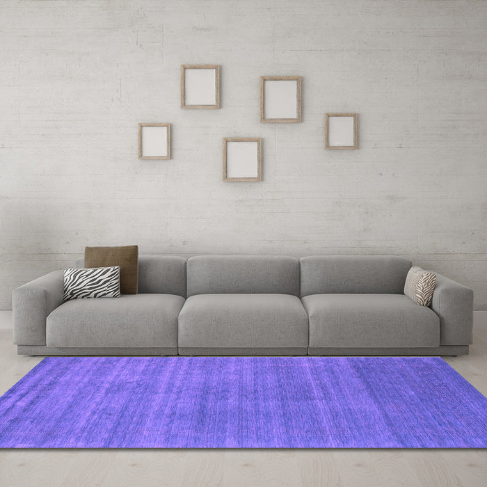 Machine Washable Abstract Purple Contemporary Area Rugs in a Living Room, wshcon2493pur
