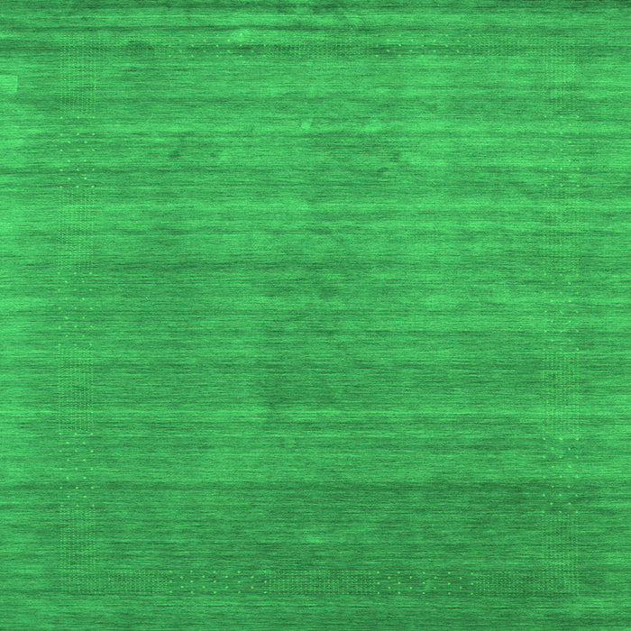 Round Machine Washable Abstract Green Contemporary Area Rugs, wshcon2493grn