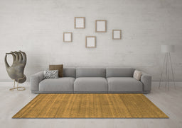 Machine Washable Abstract Orange Contemporary Area Rugs in a Living Room, wshcon2493org