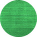 Square Abstract Green Contemporary Rug, con2493grn