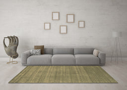 Machine Washable Abstract Brown Contemporary Rug in a Living Room,, wshcon2493brn