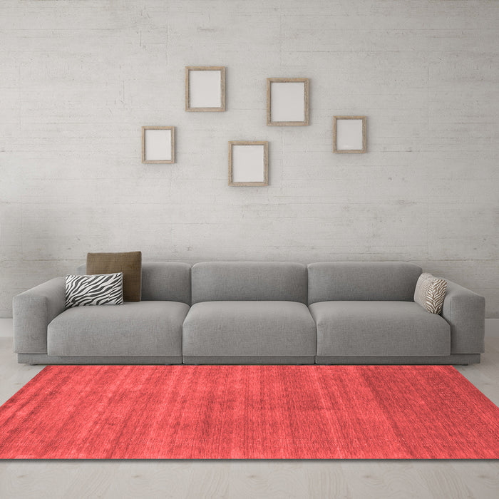 Contemporary Red Washable Rugs