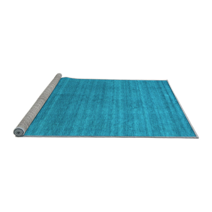 Sideview of Machine Washable Abstract Light Blue Contemporary Rug, wshcon2493lblu