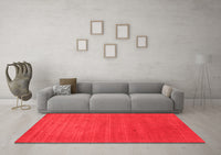 Machine Washable Abstract Red Contemporary Rug, wshcon2494red