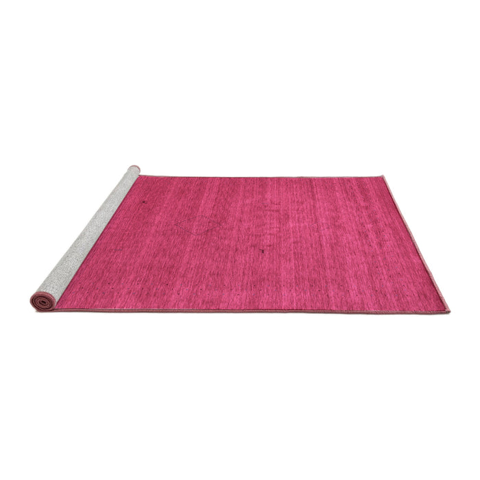 Sideview of Machine Washable Abstract Purple Contemporary Area Rugs, wshcon2494pur