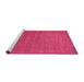 Sideview of Machine Washable Abstract Purple Contemporary Area Rugs, wshcon2494pur