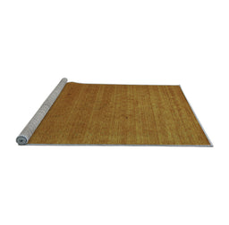 Sideview of Machine Washable Abstract Light Blue Contemporary Rug, wshcon2494lblu