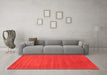 Machine Washable Abstract Orange Contemporary Area Rugs in a Living Room, wshcon2494org