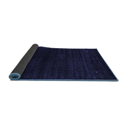 Sideview of Abstract Blue Contemporary Rug, con2495blu