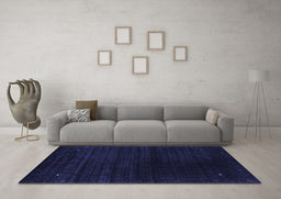 Machine Washable Abstract Blue Contemporary Rug in a Living Room, wshcon2495blu
