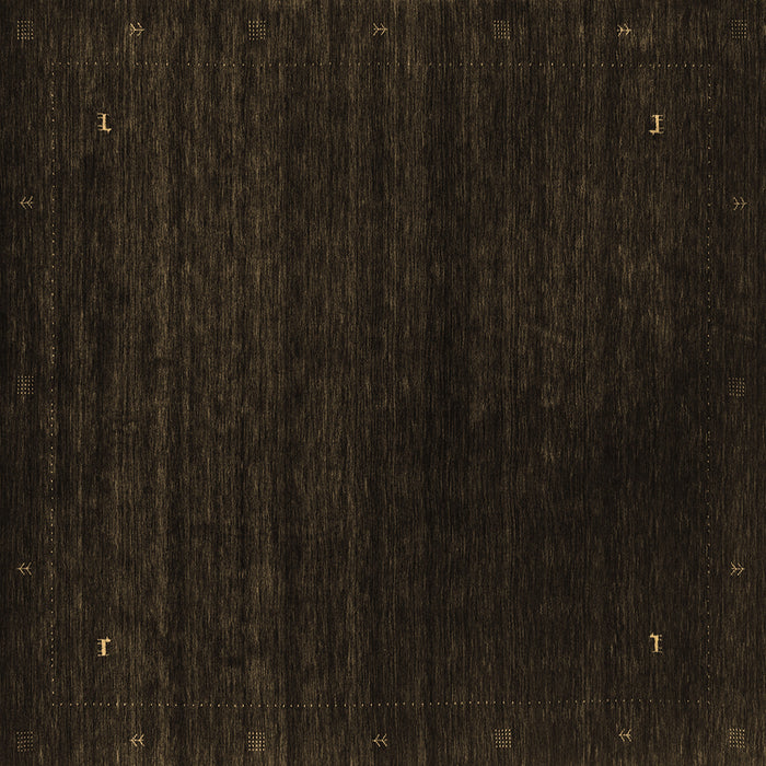 Square Machine Washable Abstract Brown Contemporary Rug, wshcon2495brn