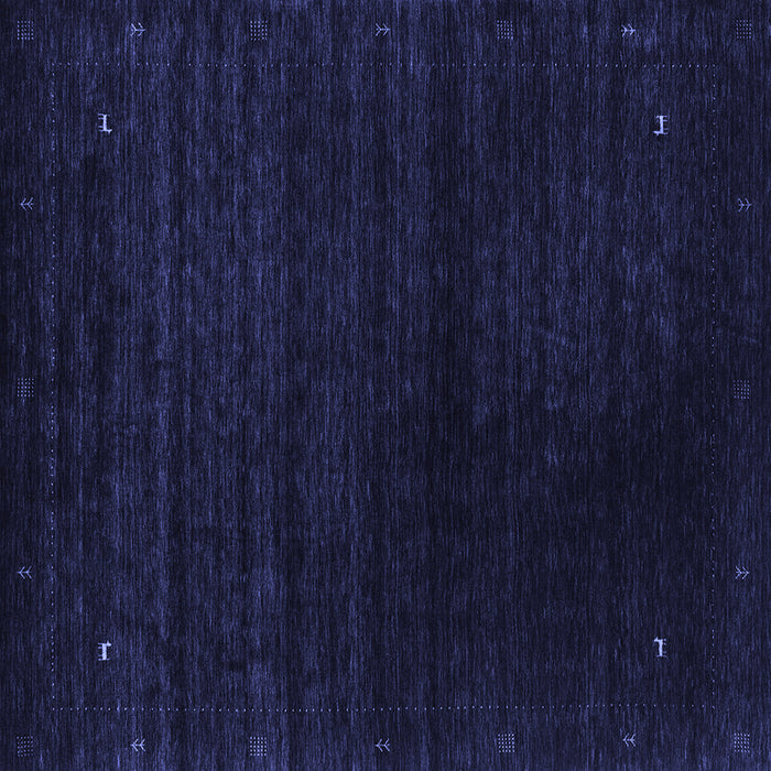 Square Abstract Blue Contemporary Rug, con2495blu