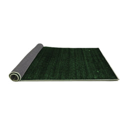 Sideview of Abstract Emerald Green Contemporary Rug, con2495emgrn