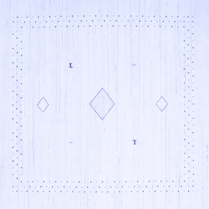 Square Solid Blue Modern Rug, con2496blu