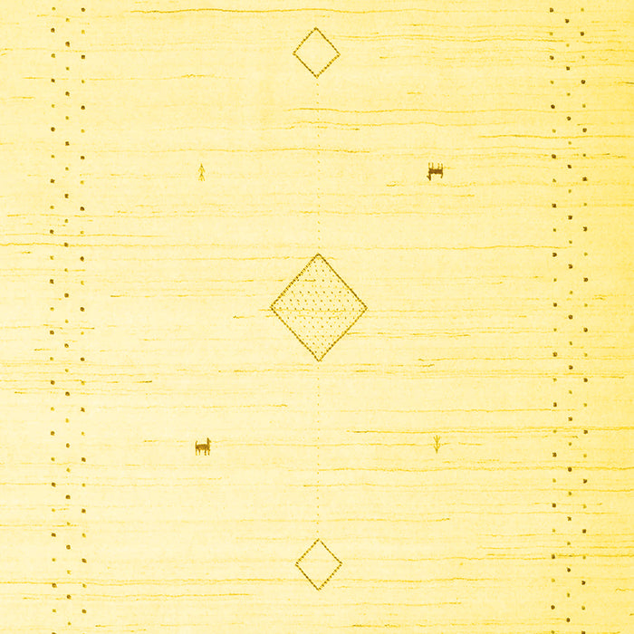 Machine Washable Solid Yellow Modern Rug, wshcon2496yw