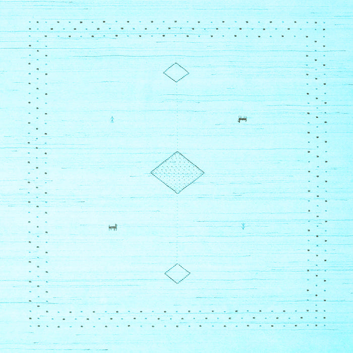 Square Solid Light Blue Modern Rug, con2496lblu