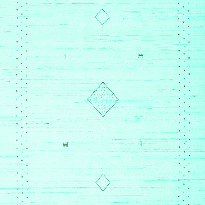 Machine Washable Solid Turquoise Modern Area Rugs, wshcon2496turq