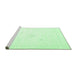 Sideview of Machine Washable Solid Emerald Green Modern Area Rugs, wshcon2496emgrn