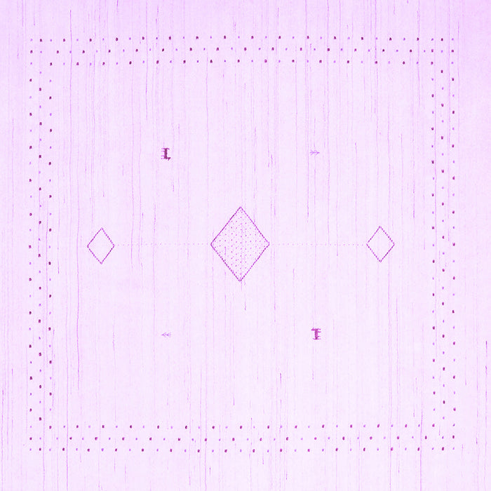 Square Machine Washable Solid Purple Modern Area Rugs, wshcon2496pur