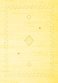 Solid Yellow Modern Rug, con2496yw