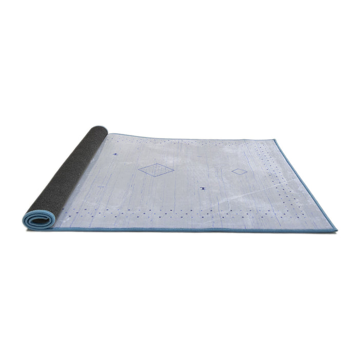 Sideview of Solid Blue Modern Rug, con2496blu