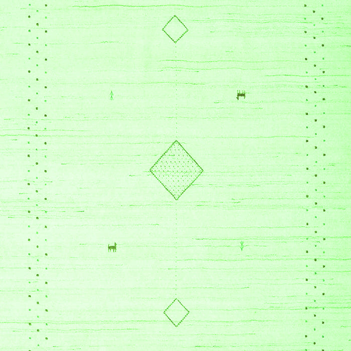 Serging Thickness of Machine Washable Solid Green Modern Area Rugs, wshcon2496grn