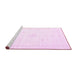 Sideview of Machine Washable Solid Pink Modern Rug, wshcon2496pnk