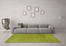 Machine Washable Abstract Turquoise Contemporary Area Rugs in a Living Room,, wshcon2497turq