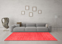 Machine Washable Abstract Red Contemporary Rug, wshcon2497red